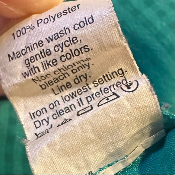 J Crew Sheer Checkered Green Top 3/4 Sleeve Button Scoop Neck Medium - Picture 5 of 5